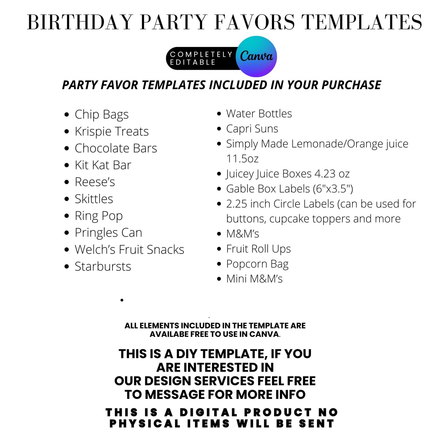 Here's The Scoop Ice Cream PartyParty Favor Templates Bundle