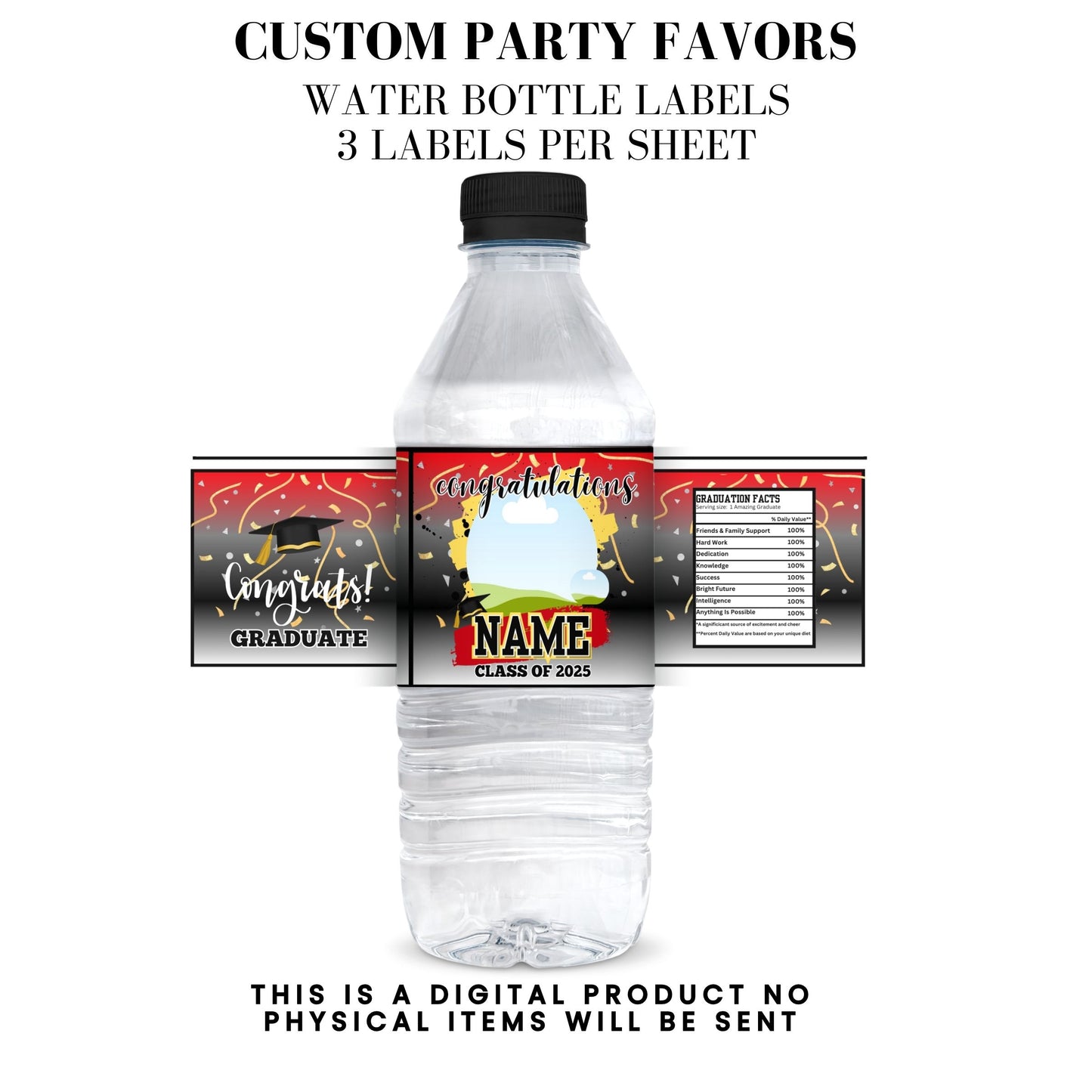 Class of 2025 Graduation Party Favor Canva Template Bundle ๐โจ