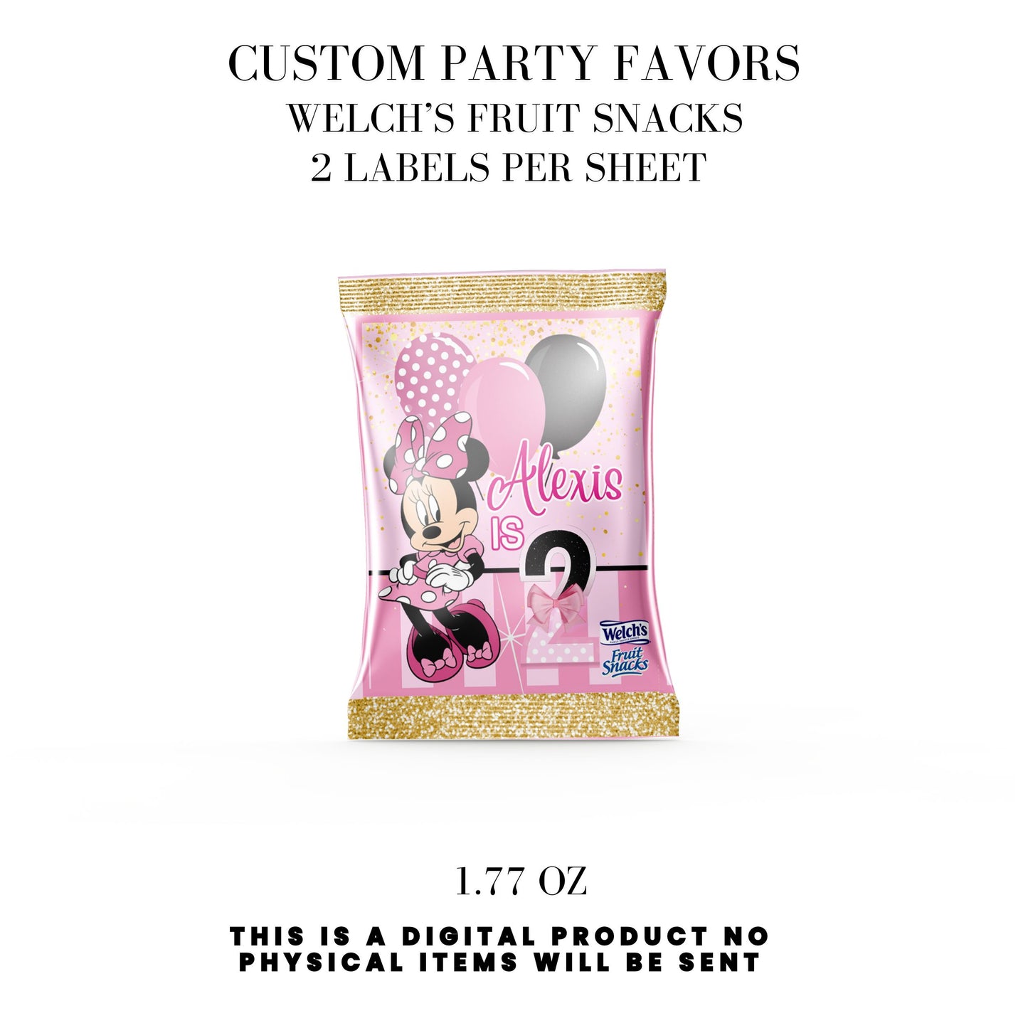 Pink Mouse Birthday Party Favors DFY