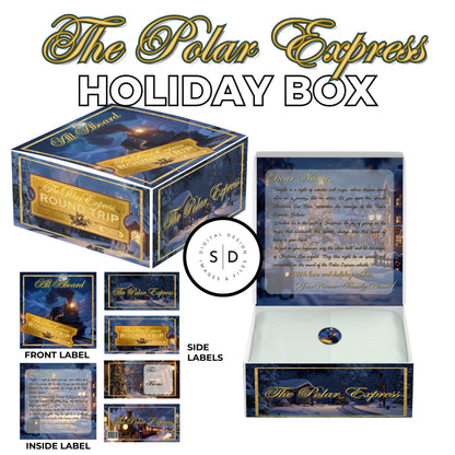 Polar Express Christmas Eve Gift Box Labels