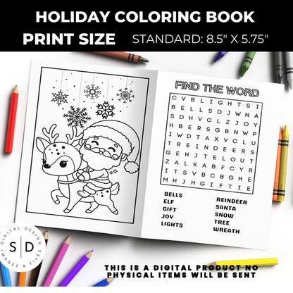 Merry Christmas Activity Coloring book