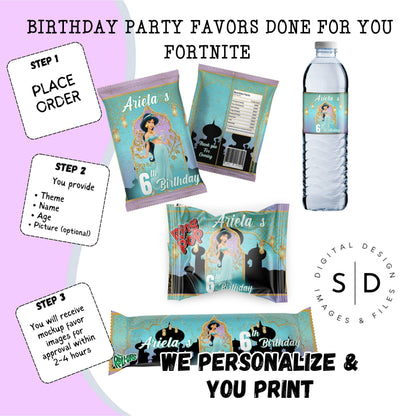 Princess Jasmine Birthday Party Favors DFY