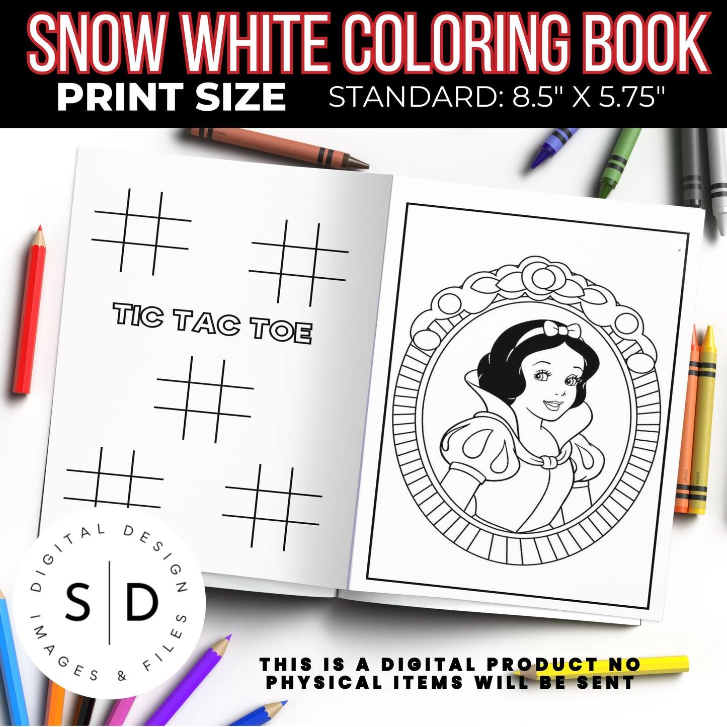 Snow White Coloring Book Printable PDF DFY