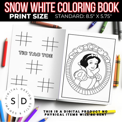 Snow White Coloring Book Printable PDF DFY