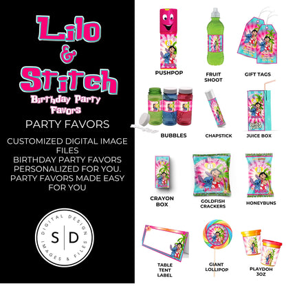 Lilo & Stitch Birthday Party DFY Favor Bundle
