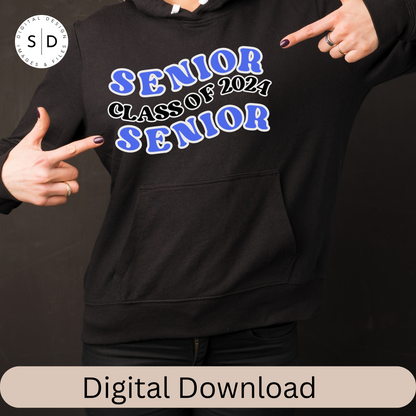 Senior Class of 2024 Wave Style SVG