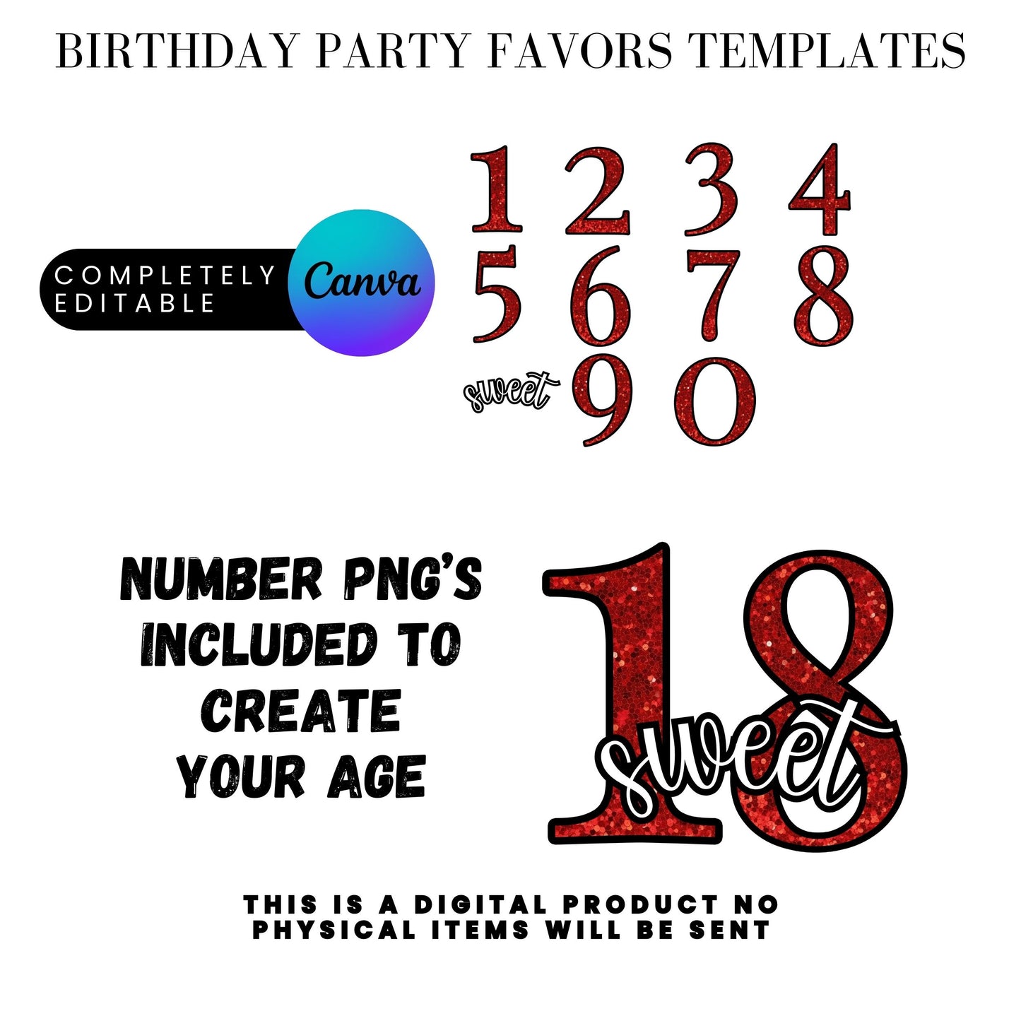 Hollywood Red Carpet Birthday Party Favors Templates Bundle