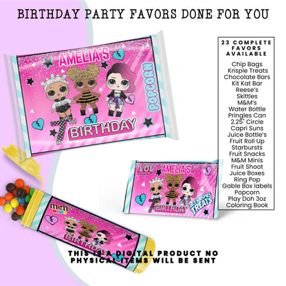 LOL Dolls Birthday Party Favors DFY