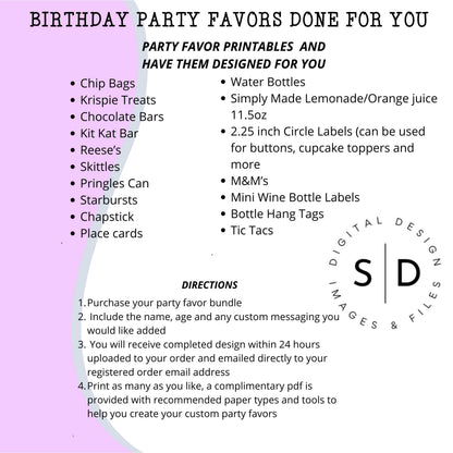 Red Roses & Black Lace Party Favors DFY