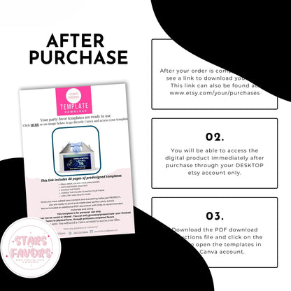Class of 2025 Graduation Party Favor Canva Template Bundle 🎓✨