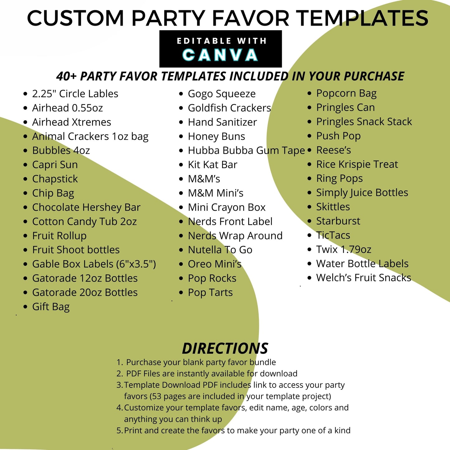 LOVE Valentines Party Favors Templates Bundle