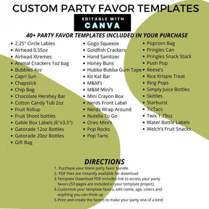 LOVE Valentines Party Favors Templates Bundle