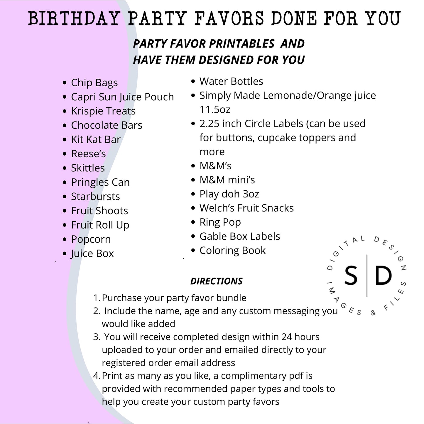 LOL Dolls Birthday Party Favors DFY