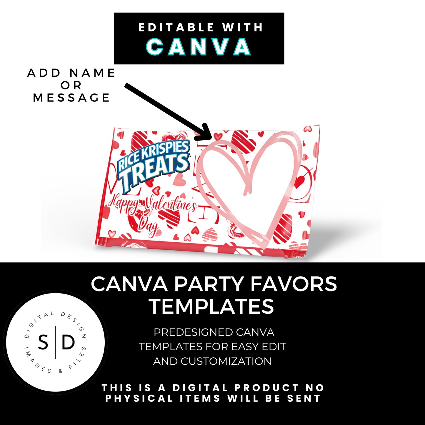 💌 Valentine’s Day Gift Box & Party Favor Canva Templates 💕
