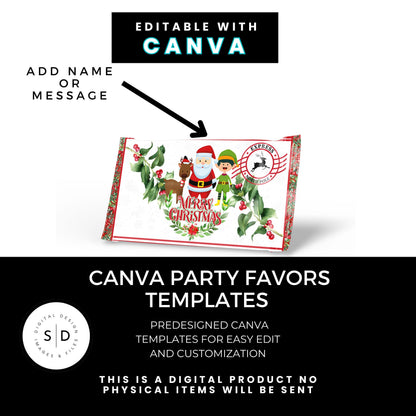 Santa Special Delivery Christmas Eve Gift Box Labels