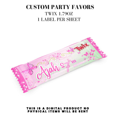 Butterfly Sparkle Pink Birthday Party Favors DFY