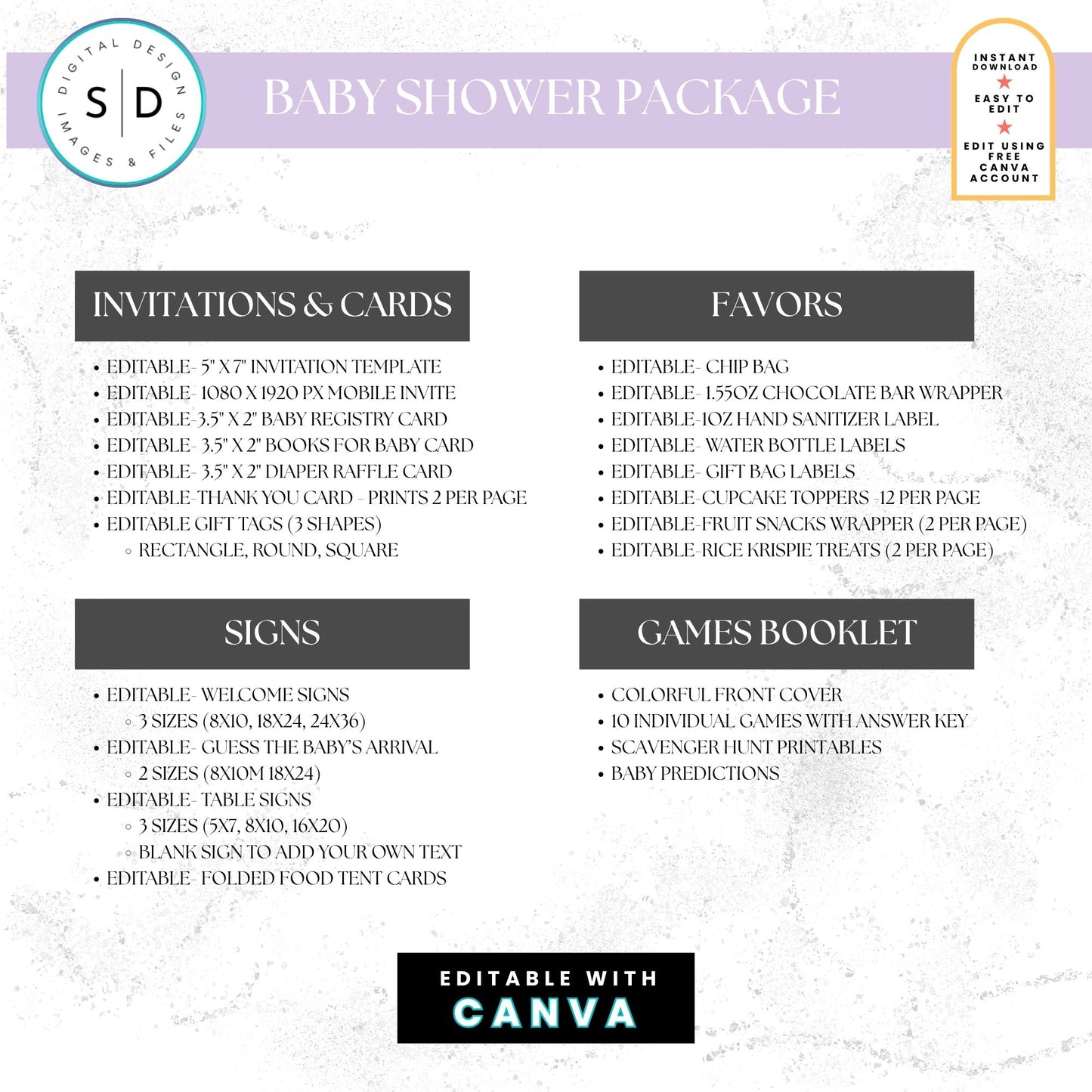 🦁 Safari Toile de Jouy Baby Shower Bundle – Dusty Blue Edition