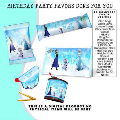 Frozen Birthday Party Favors DFY