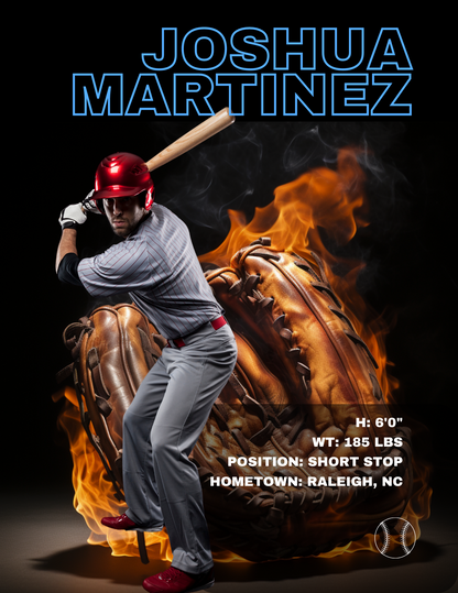 Baseball Player Trading Card Templates Bundle