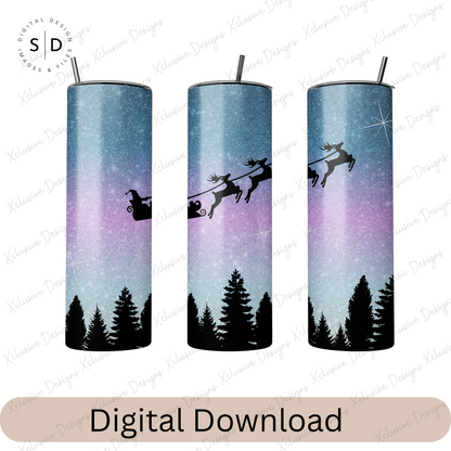 Christmas Night Sky Tumbler Wrap