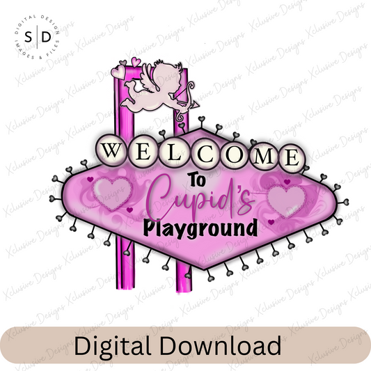 Welcome To Cupid's Playground PNG