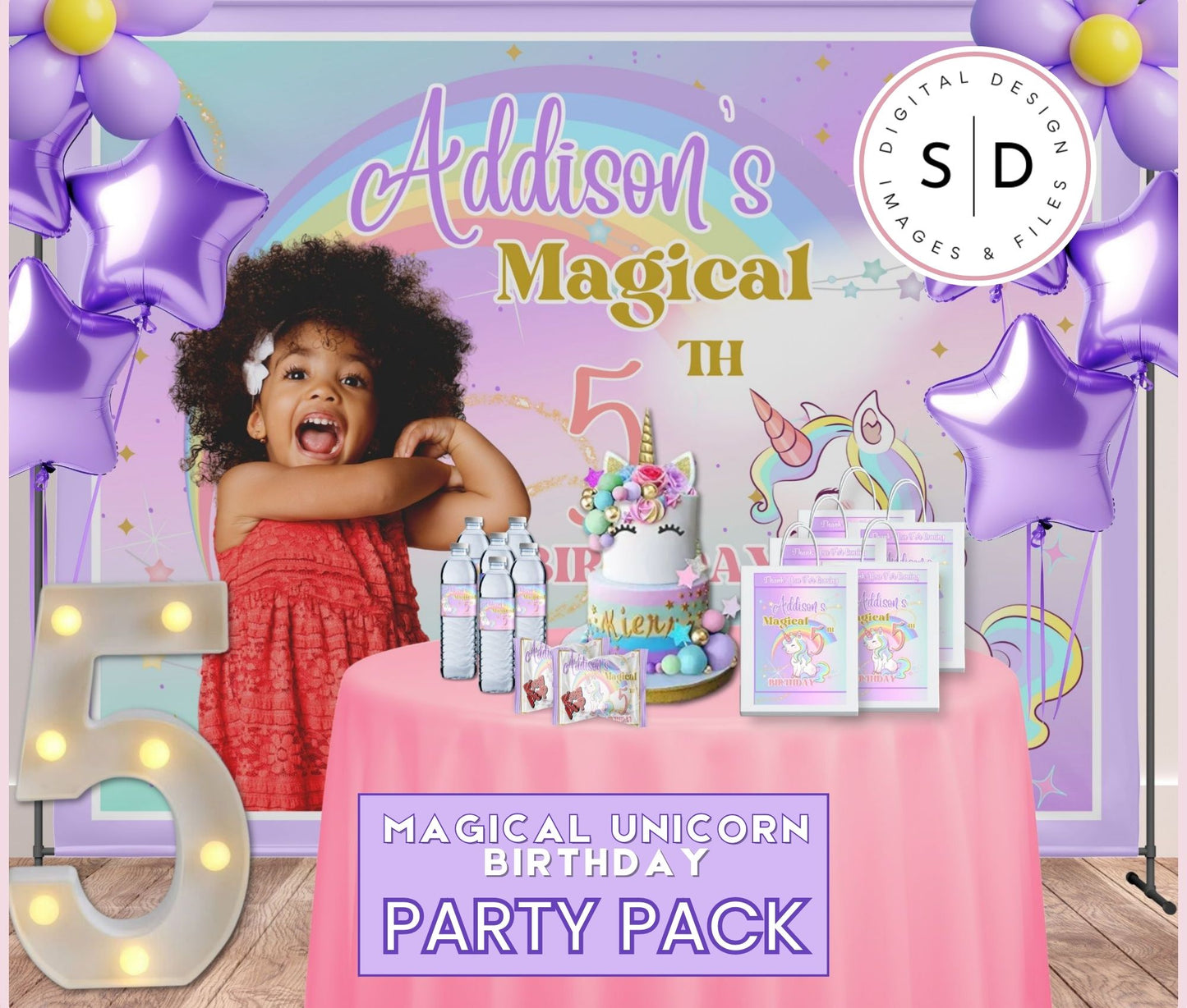 Magical Unicorn Complete Birthday Party Pack