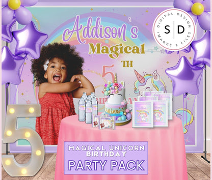 Magical Unicorn Complete Birthday Party Pack
