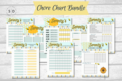 Bumble Bee Chore Chart Bundle