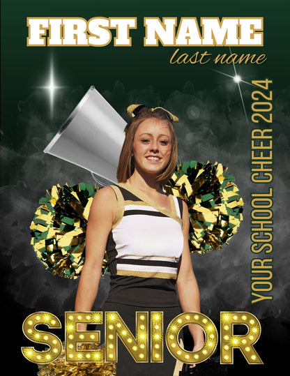 Cheer Player Trading Card Templates Bundle