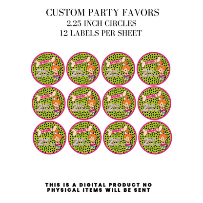 Pebbles & Dino Stone Age Birthday Party Favors DFY