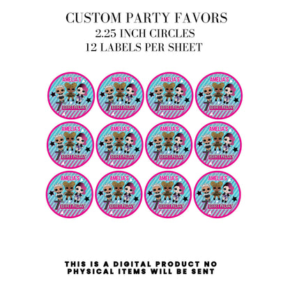 LOL Dolls Birthday Party Favors DFY