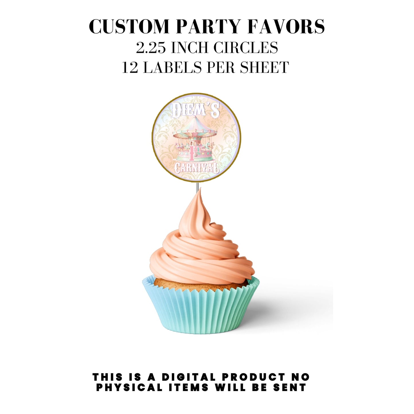 Pastel Carnival Birthday Party DFY Favor Bundle