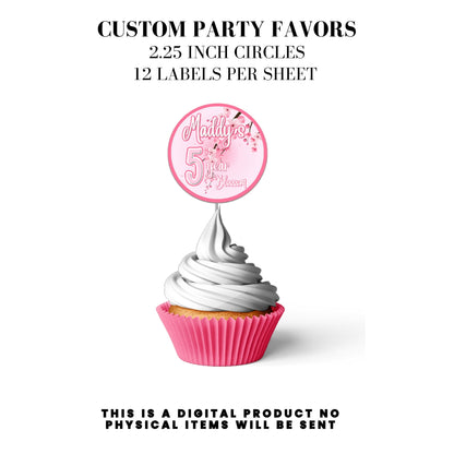 Cherry Blossom Party Printable Favor Designs DFY