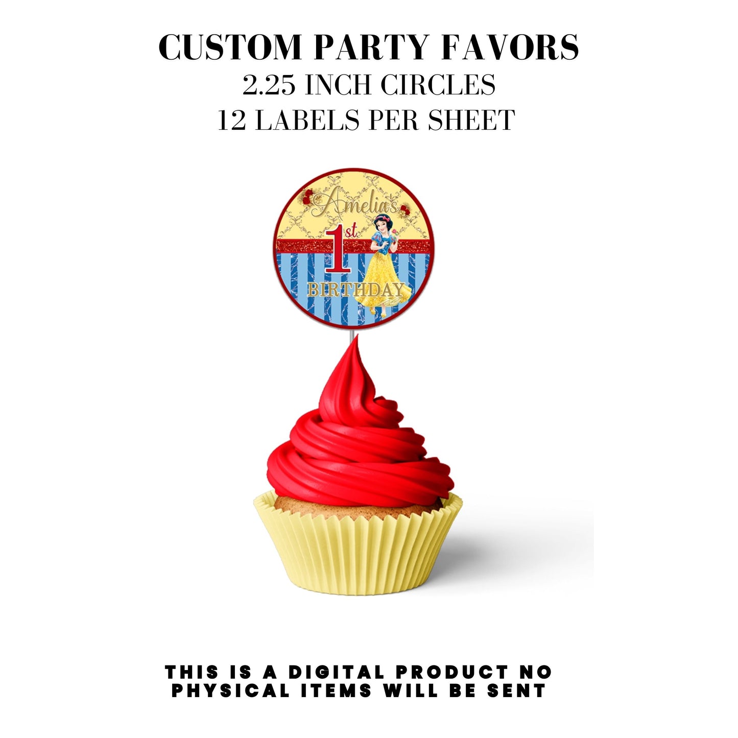 Snow White Party Favor Templates Bundle