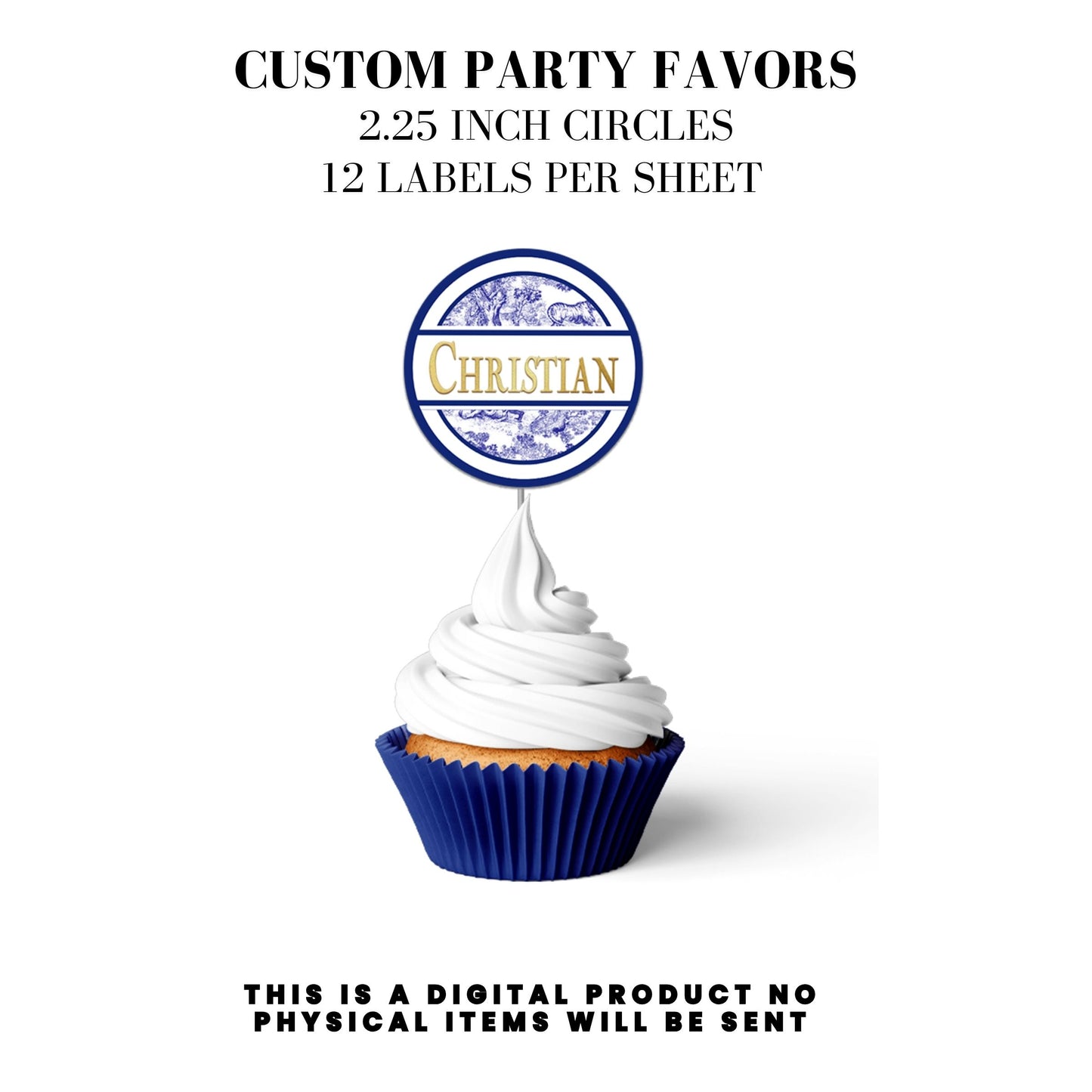 Classic Toile De Juoy Blue Party Printable Favor Designs DFY