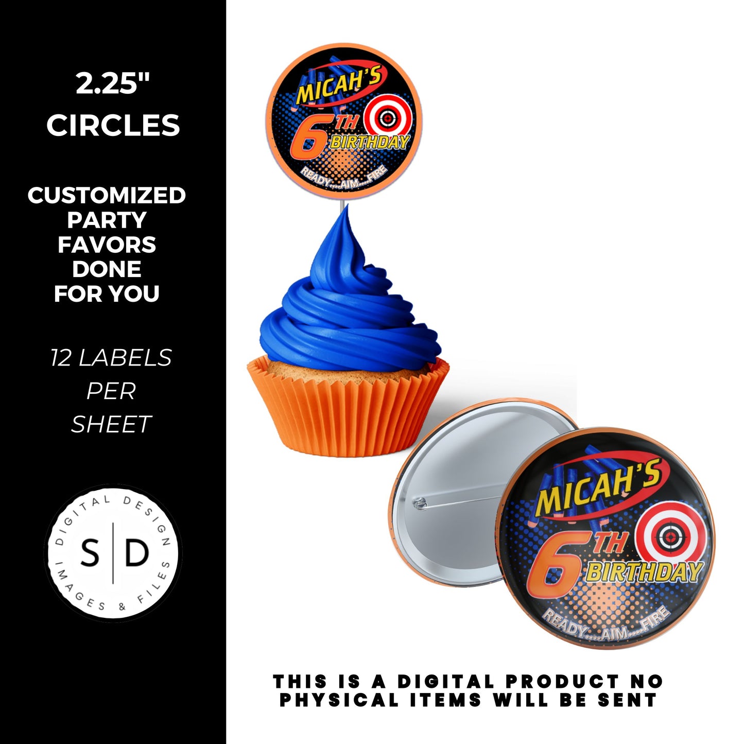 Nerf Ready Aim Fire Birthday Party Favors DFY