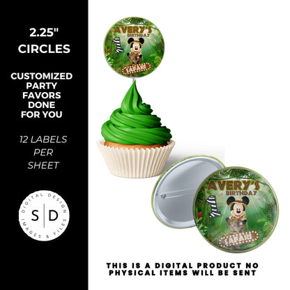 Mouse Safari Birthday Party Favors DFY