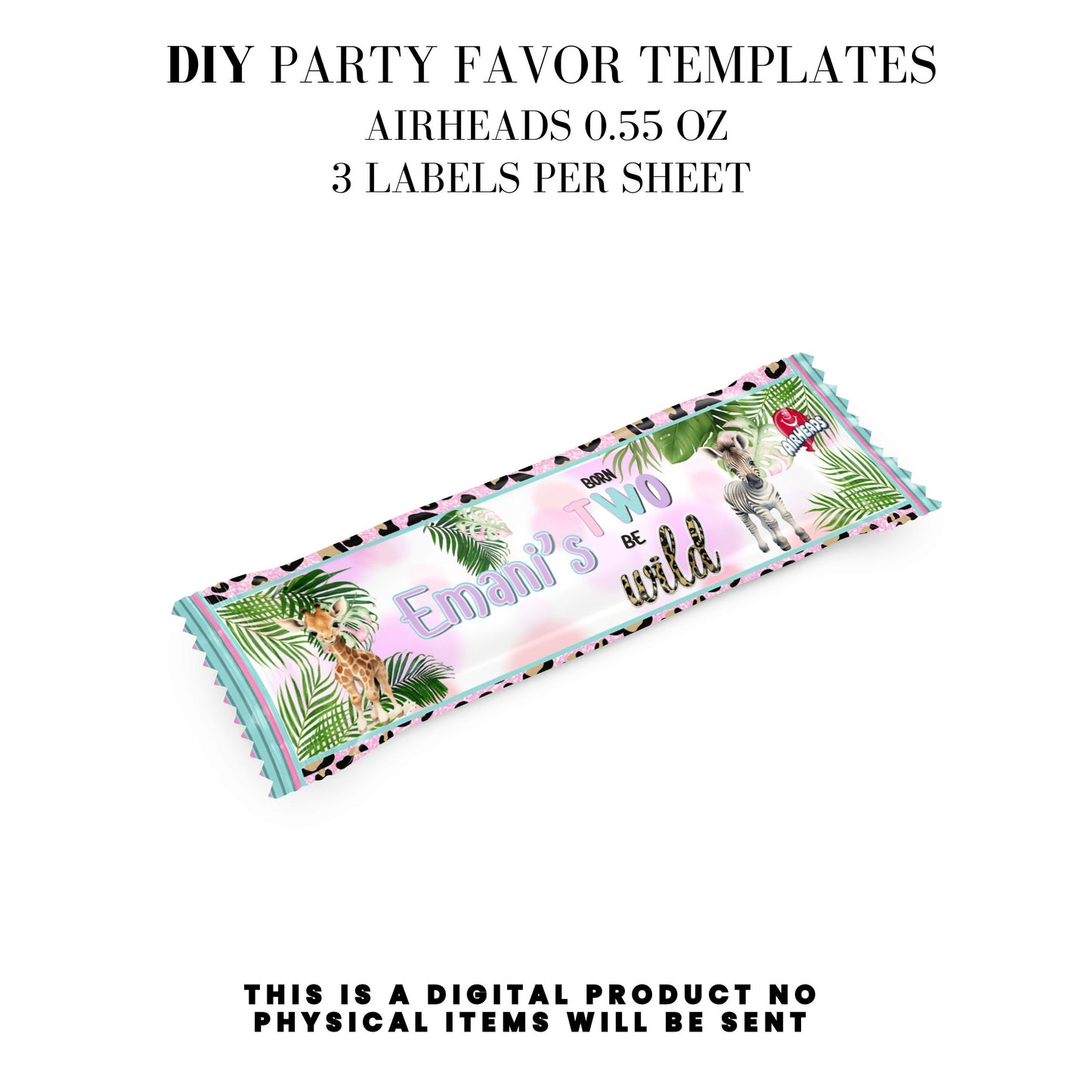Born Two Be Wild Jungle Safari Birthday Party Favors DFY
