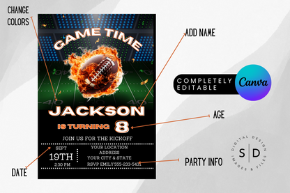 Football Party Invitation