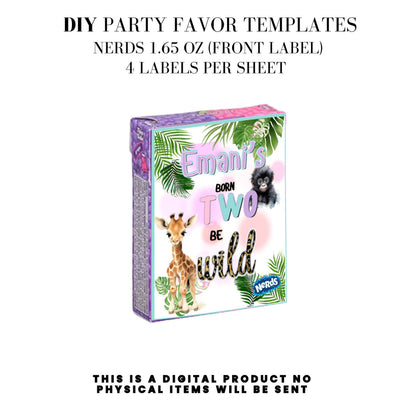 Born Two Be Wild Jungle Safari Birthday Party Favors DFY