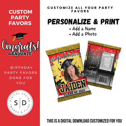 Class of 2025 Graduation Party Favor Canva Template Bundle 🎓✨