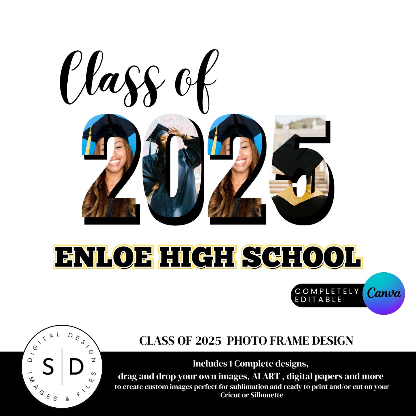 Class of 2025 Canva Photo Frames Template