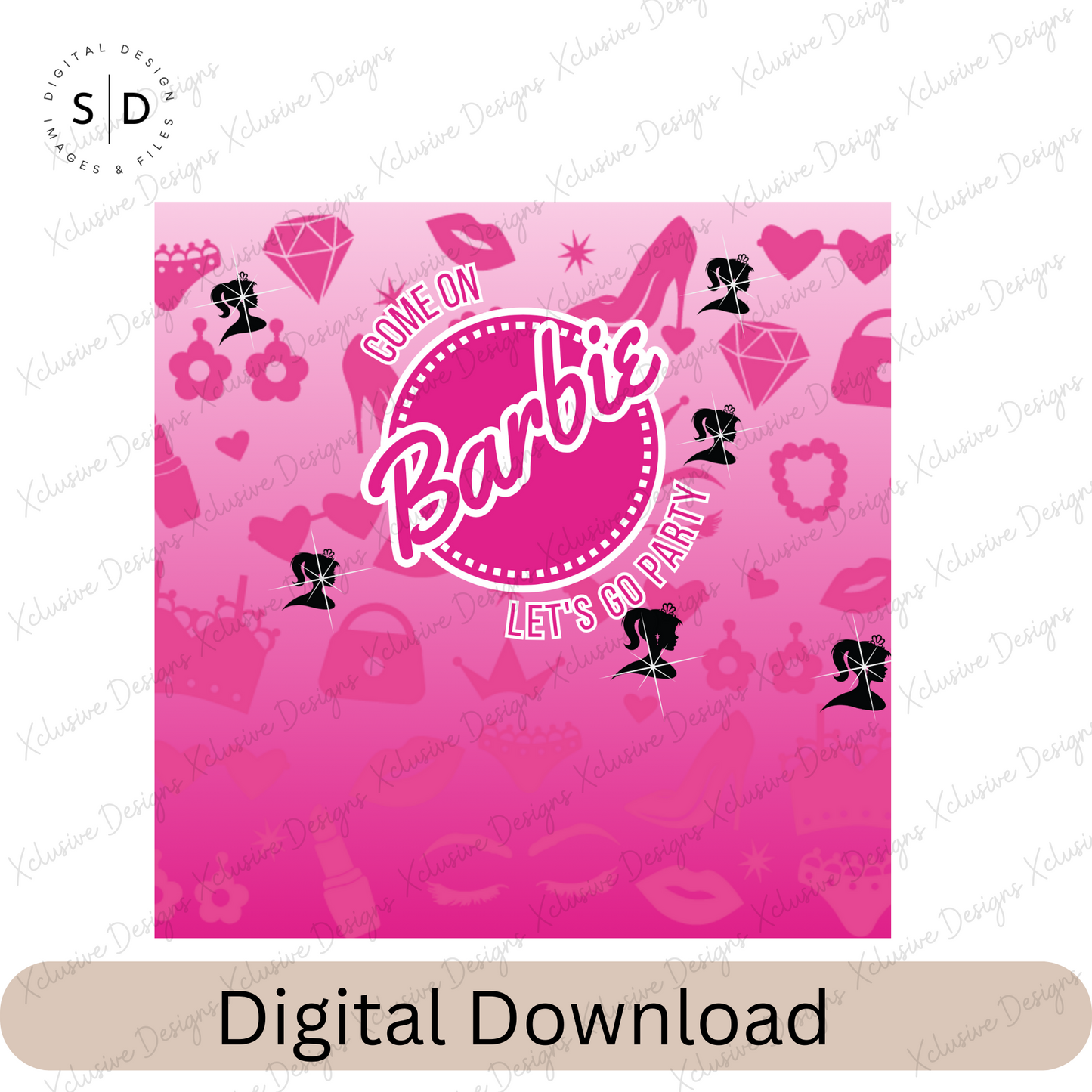 Come On Barbie Lets Go Party Tumbler Wrap
