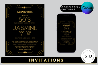 Roaring 20's Birthday Party Pack