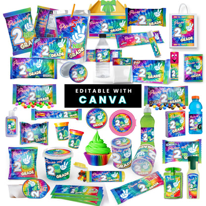 ✌️ Peace Out End of Year Party Favor Canva Template Bundle