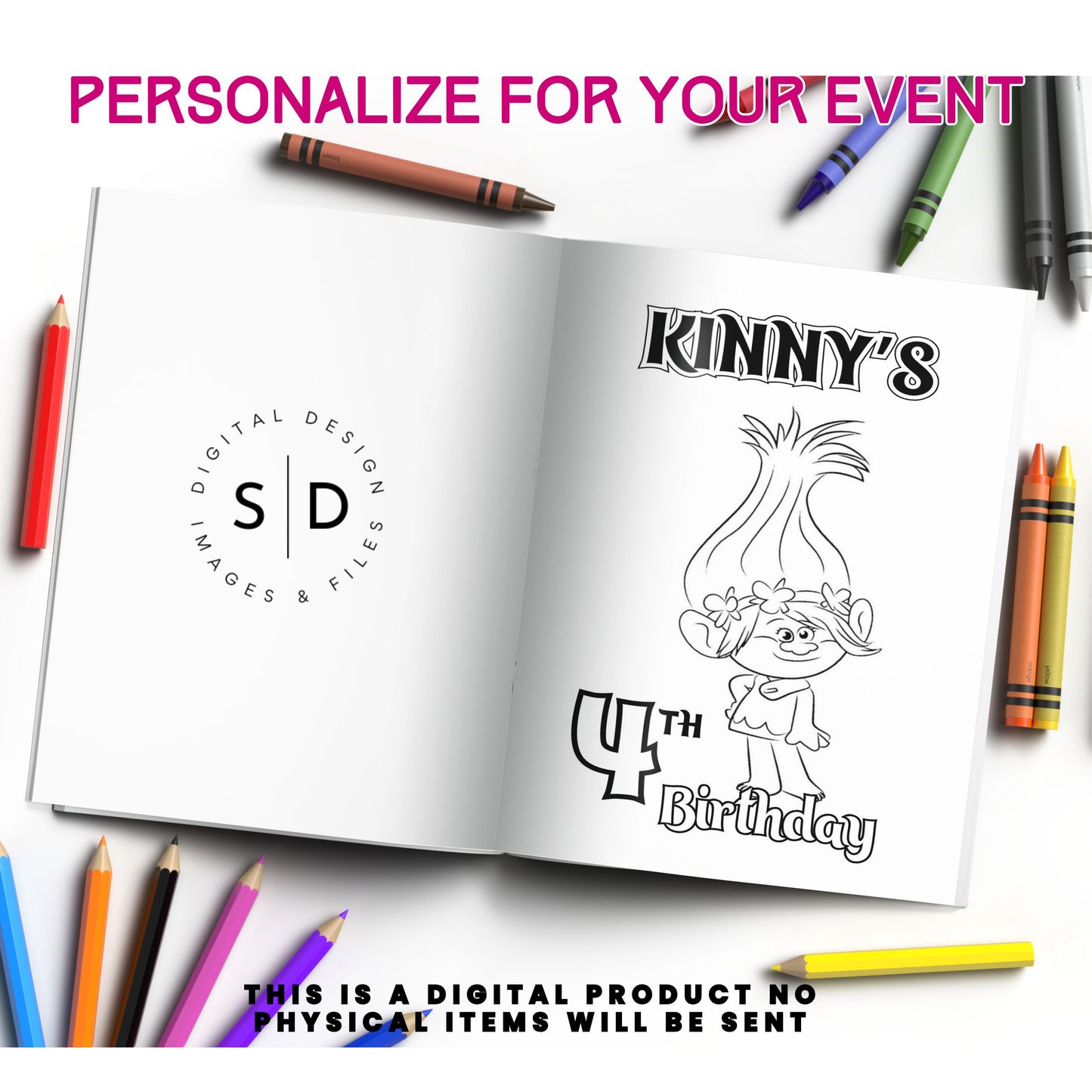 Custom Designed Activity Coloring Book Printable PDF