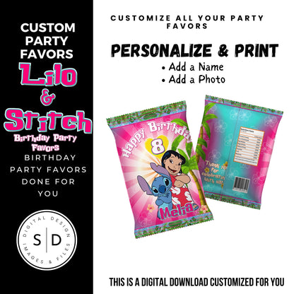 Lilo & Stitch Birthday Party DFY Favor Bundle