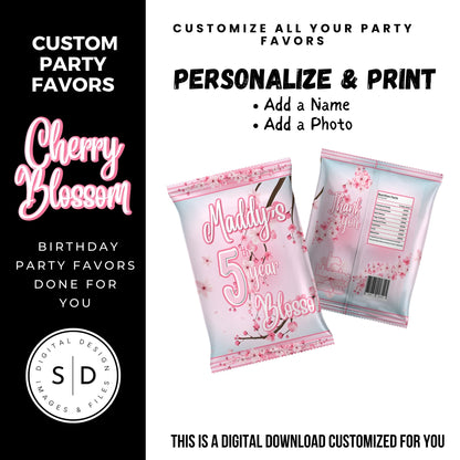 Cherry Blossom Party Printable Favor Designs DFY