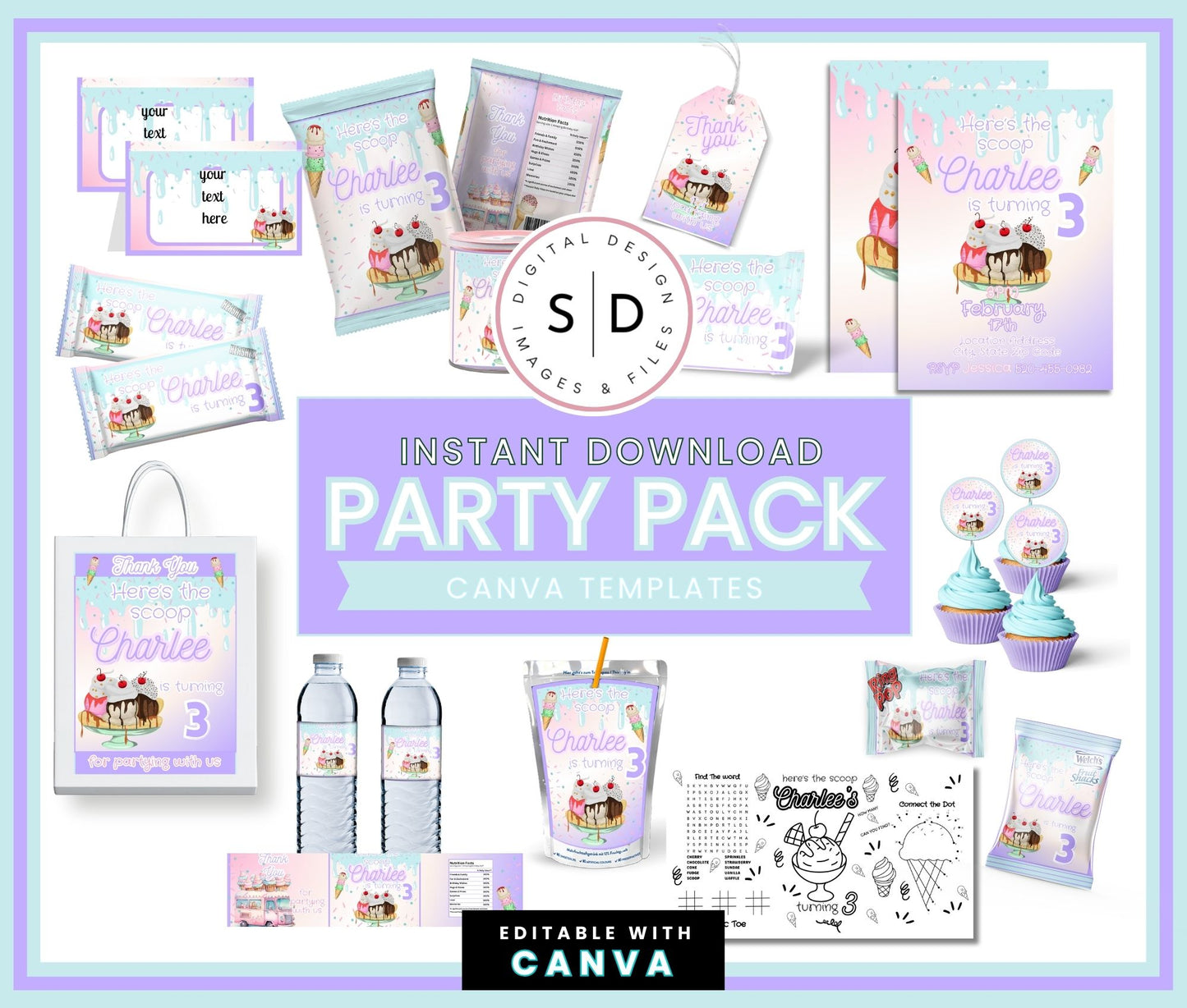 Here's the Scoop Complete Birthday Party Pack