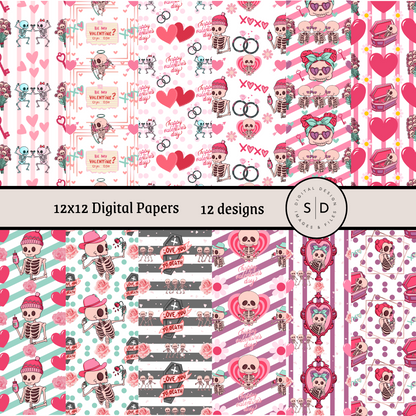 Valentines Lover Vol 3 Love You To Death Seamless Digital Papers